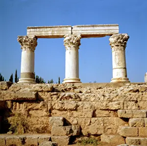 Ancient Greek Temple Ruins Prints: Corinthian columns