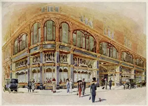 Harrods London Prints: Corner View of Harrods