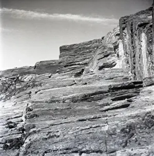 Cornwall Rock Formations Prints: Cornish rock face