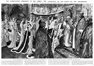 Coronation 1937, anointing of Queen by Archbishop Coronation 1937, anointing of Queen by Archbishop