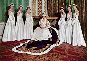Queen Elizabeth II Portraits Prints: The Coronation of H. M. Queen Elizabeth II Print, 1963