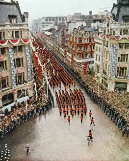 Coronation procession at Oxford Circus, 1953 Coronation procession at Oxford Circus, 1953