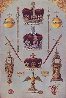 The Coronation Regalia of Britain Print, 1936