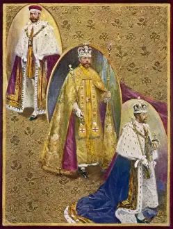 Coronation Robes Prints: Three Coronation Robes