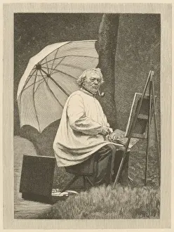 French Landscape Painter Prints: Corot in the Open Air