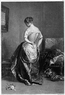 The Corset - A Young Woman circa 1850s Print