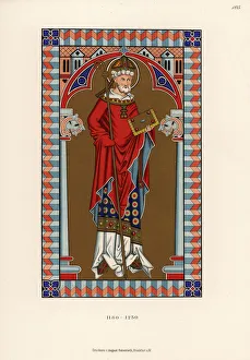 Costume of a German bishop, early 13th century Costume of a German bishop, early 13th century