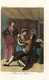 Costumes of the inhabitants of Schwyz, Switzerland Costumes of the inhabitants of Schwyz, Switzerland