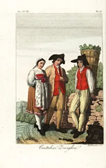 Costumes of the peasants of Zurich, Switzerland Costumes of the peasants of Zurich, Switzerland