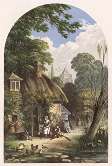 Social History Of Britain Prints: Cottagers / Arch Shape Pic
