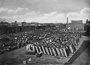 Cotton on the quayside, Galveston, Texas, USA Cotton on the quayside, Galveston, Texas, USA