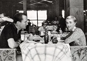 Count & Countess Haugwitz-Reventlow at Monte Carlo Beach Count & Countess Haugwitz-Reventlow at Monte Carlo Beach