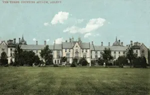 Prints of The Three Counties asylum at Arlesey (misspelt on picture), near Stotfold, Bedfordshire, opened in 1859, serving Bedfordshire, Hertfordshire and Huntingdonshire Bedfordshire Prints: Three Counties Asylum, Arlesey Print 1859