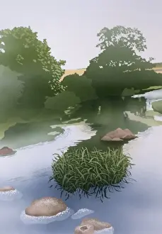 Malcolm Greensmith Paintings Prints: A countryside stream