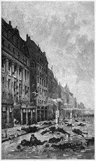 Boulevard Montmartre After Napoleon's Troops Cleared the Street Print