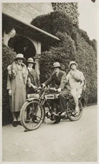 Two Couples having jolly countryside japes - the men are wearing the womens clothing Two Couples having jolly countryside japes - the men are wearing the womens clothing