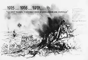 Courage! General Petain at Verdun, 1916 Print