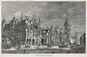 The Royal Courts of Justice Print, 1870s