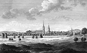 Prints of Distant view of Coventry, Warwickshire Date: circa 1640 Coventry Prints: Distant View of Coventry, circa 1640 Print
