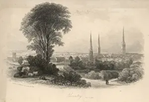 Prints of A general view of Coventry, Warwickshire Coventry Prints: Coventry General View Print, Warwickshire 18th Century