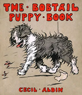 Cover design by Cecil Aldin, The Bobtail Puppy Book Cover design by Cecil Aldin, The Bobtail Puppy Book