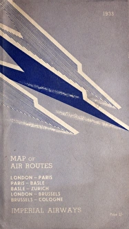 Cover design, Imperial Airways map, 1933 Cover design, Imperial Airways map, 1933