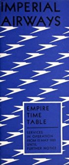 Cover design, Imperial Airways timetable, 1933 Cover design, Imperial Airways timetable, 1933