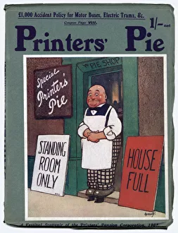 Front cover of Printers Pie magazine, 1907, designed by John Hassall Front cover of Printers Pie magazine, 1907, designed by John Hassall