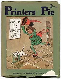 Front cover of Printers Pie magazine for 1911, illustrated by John Hassall Front cover of Printers Pie magazine for 1911, illustrated by John Hassall