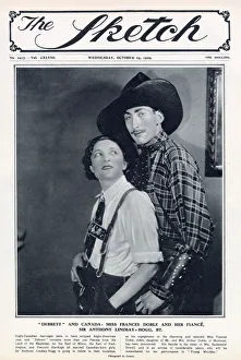 Front cover of The Sketch featuring engaged couple, actress Frances Doble Front cover of The Sketch featuring engaged couple, actress Frances Doble
