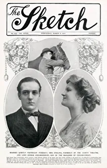 Front cover of The Sketch reporting on the marriage of Mrs Stirling Front cover of The Sketch reporting on the marriage of Mrs Stirling
