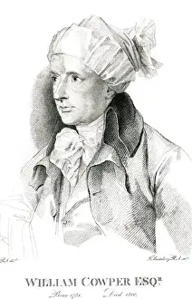 English Literature Historical Figures Prints: Cowper / Bartolozzi