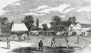 A cricket match at The New Cricket-Ground, Manchester A cricket match at The New Cricket-Ground, Manchester