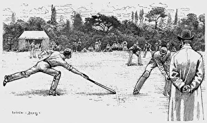 Cricket A Run Out, 1888 Print
