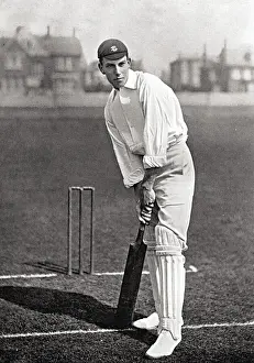 Vintage Sport Photography Prints: Cricketer, Ayres