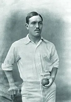 Vintage Cricket Players Prints: Cricketer, Brown