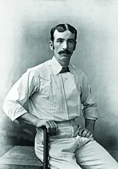 Historical Cricket Players Prints: Cricketer, Pilling
