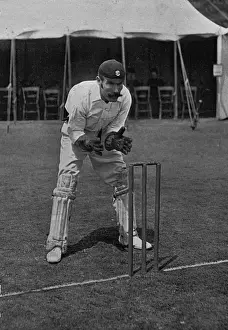 Cricket History Prints: Cricketer, Wood