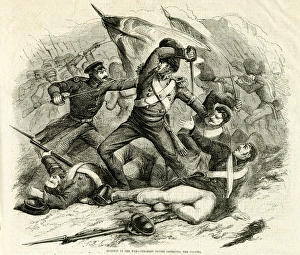 Crimean War, Sergeant Davies defending the colours Crimean War, Sergeant Davies defending the colours