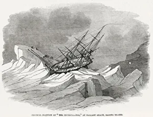 Critical position of the ship, the Investigator, part of the Ross Arctic expedition at Critical position of the ship, the Investigator, part of the Ross Arctic expedition at