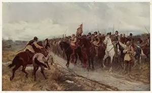 Prints of Cromwell prepares to fight the Scots at DUNBAR Battle Prints: Cromwell at Dunbar Print