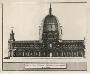 London Landmark Architecture Prints: Cross-Section / St Paul s