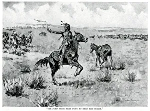 Crow Medicine Man and Medicine Horse Crow Medicine Man and Medicine Horse