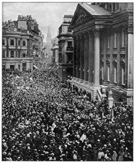 Vintage Crowd Photography Prints: Crowds Celebrating / 1900
