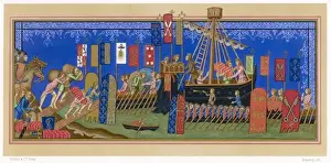 Medieval Sailing Vessels Prints: Crusaders Ships