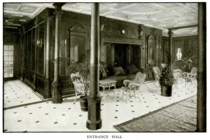 The Cunard Liner RMS Mauretania - The Entrance Hall The Cunard Liner RMS Mauretania - The Entrance Hall