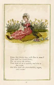 Nursery Rhyme Art Prints: Curly Locks 2