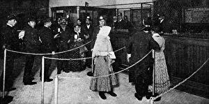 The Currency Exchange on Ellis Island, New York, 1911 The Currency Exchange on Ellis Island, New York, 1911