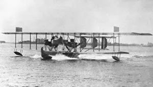 Curtiss Nc-2 Seaplane Taxiing after Landing in Water Curtiss Nc-2 Seaplane Taxiing after Landing in Water