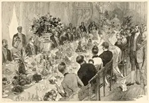 The Cutting of the Wedding Cake Print, 1885